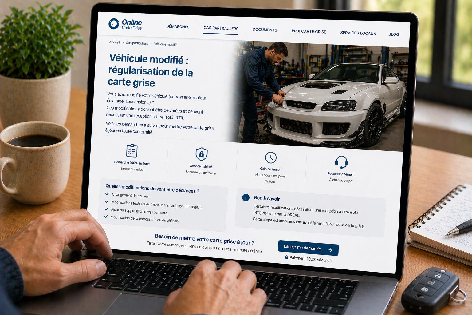 Carte grise véhicule modifié