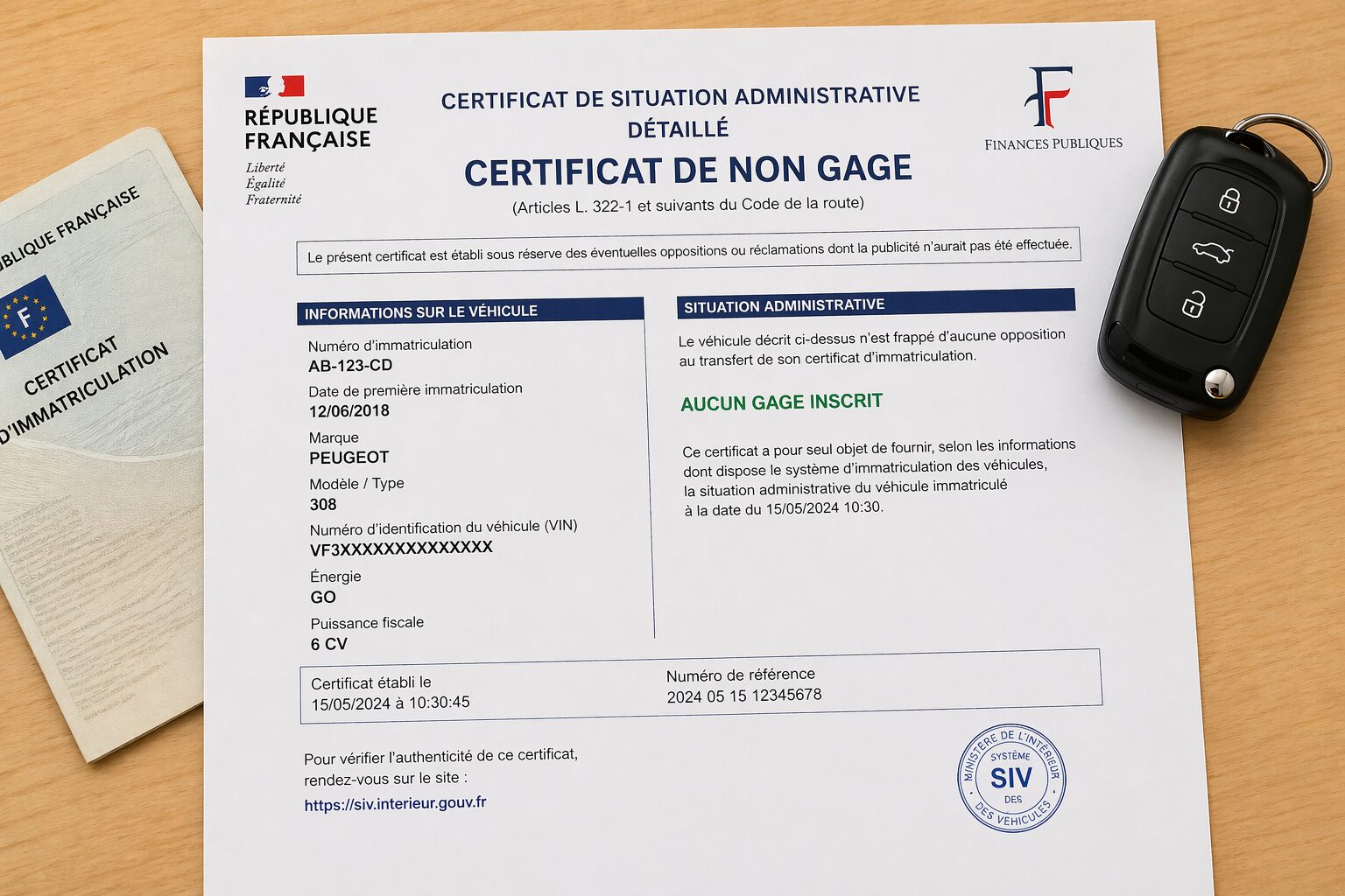 Certificat non-gage