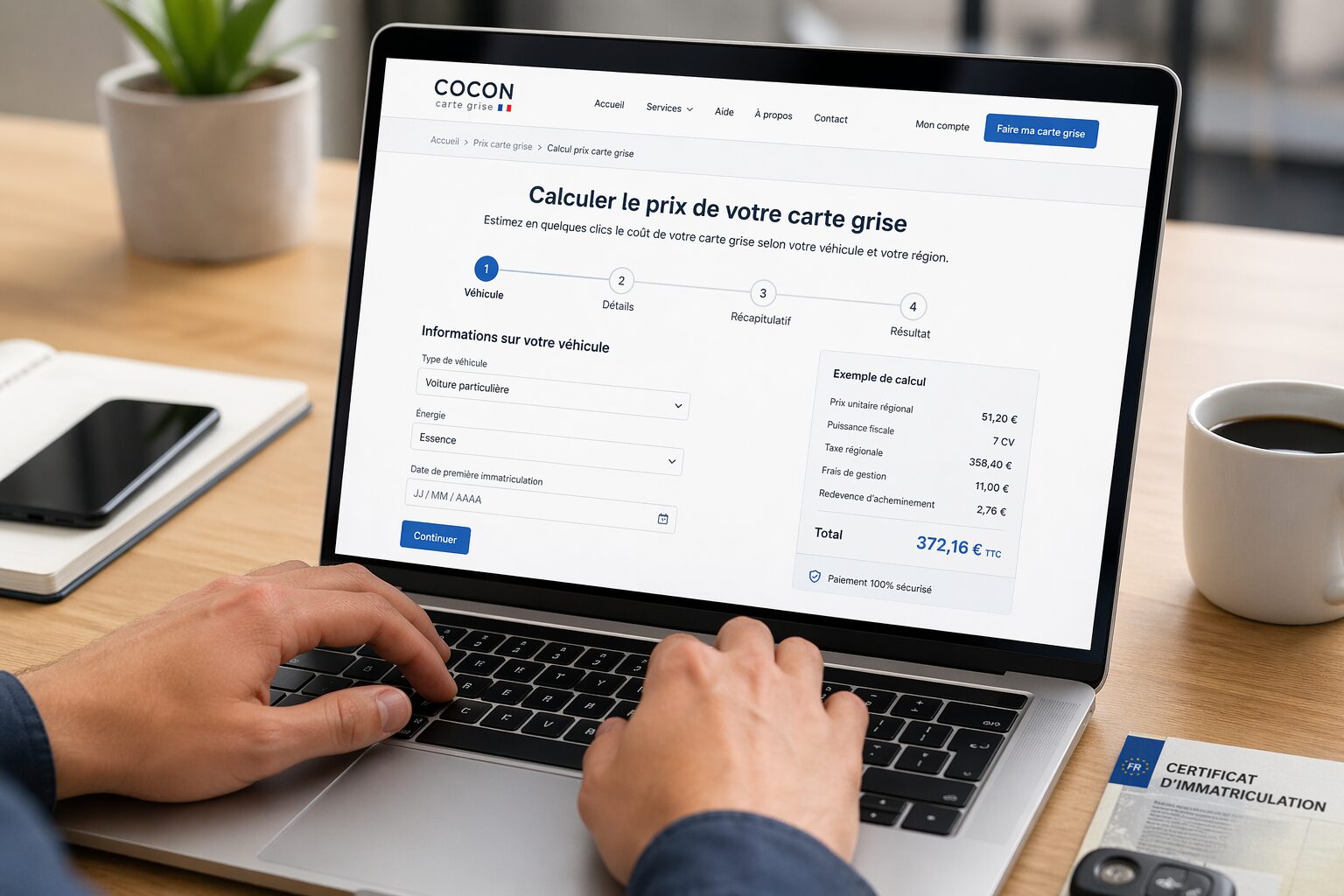 Prix carte grise neuf