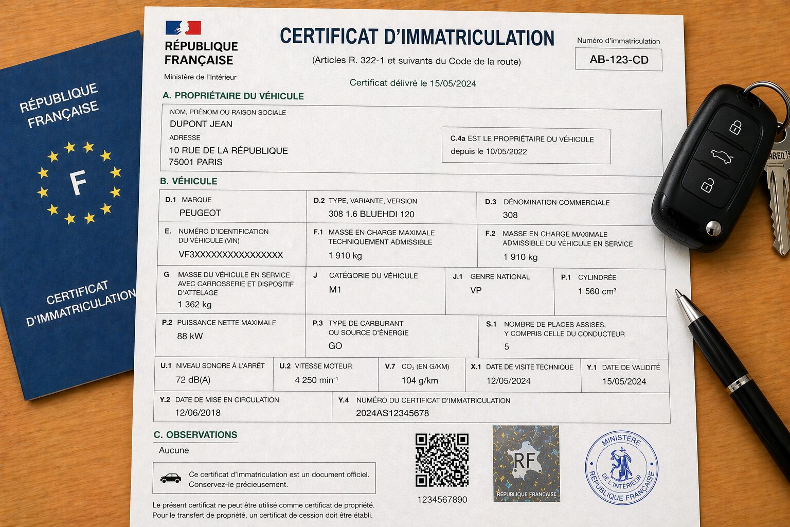 Justificatif de domicile pour la carte grise