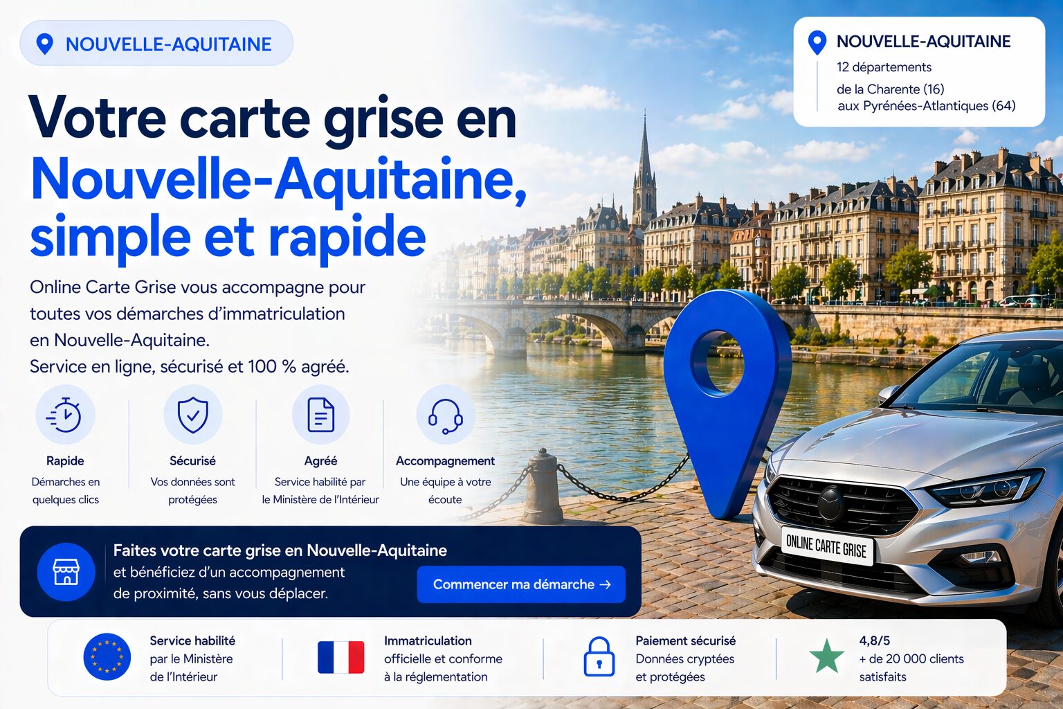Carte grise en Nouvelle-Aquitaine
