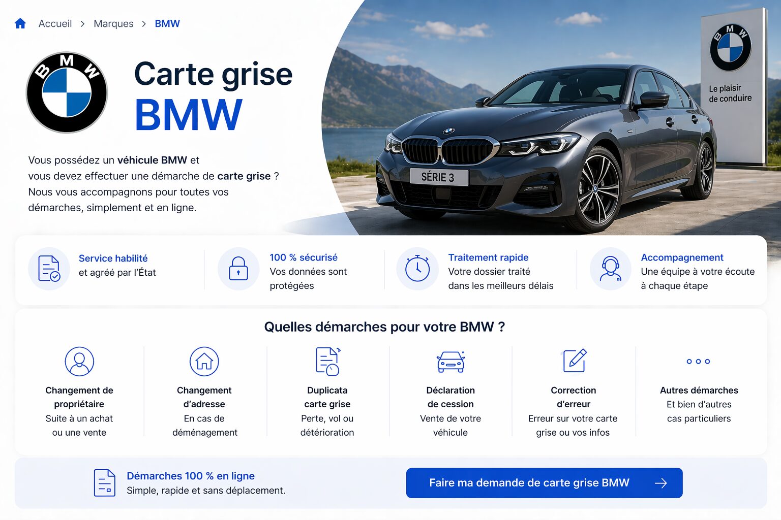 Carte grise BMW