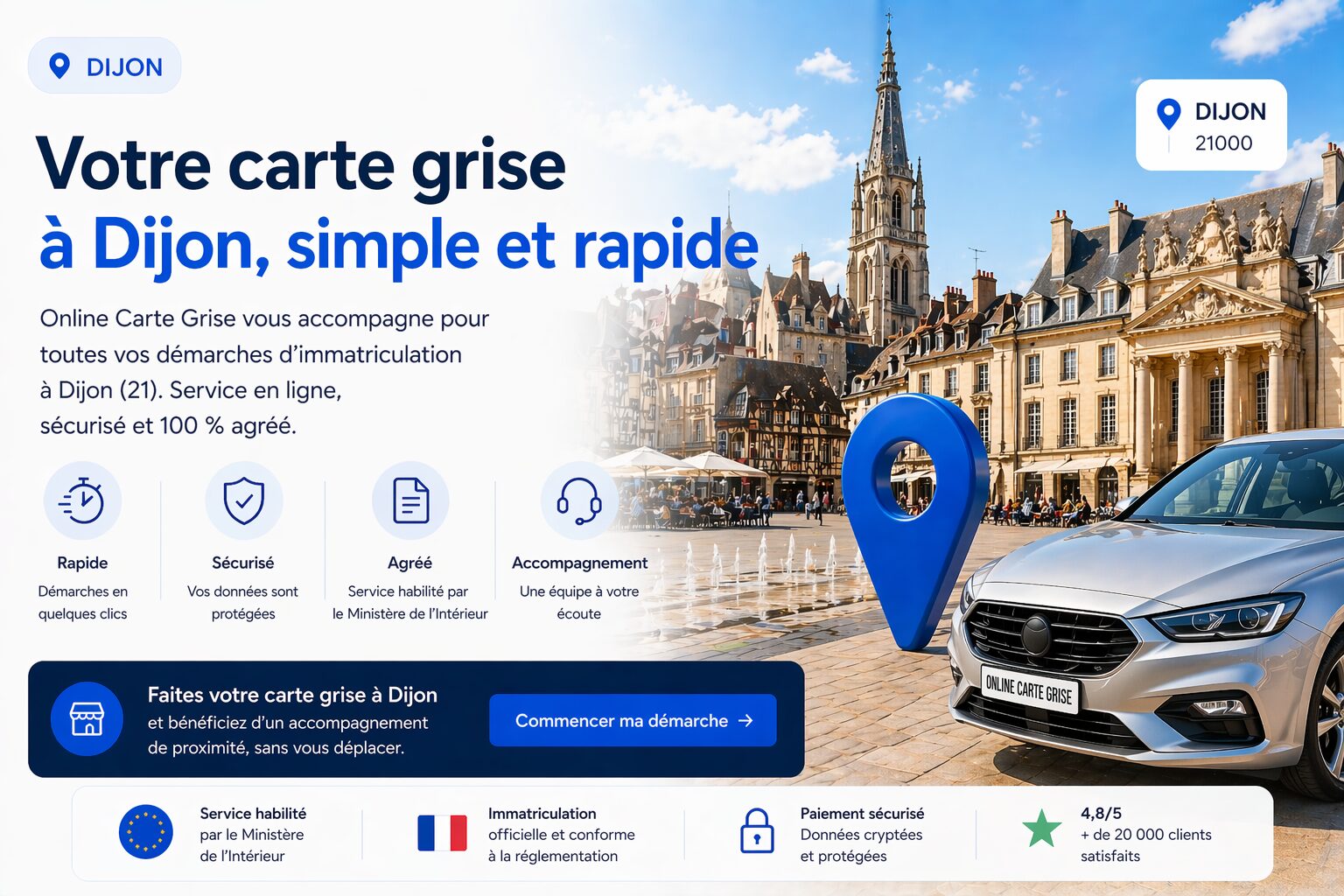 Carte grise à Dijon