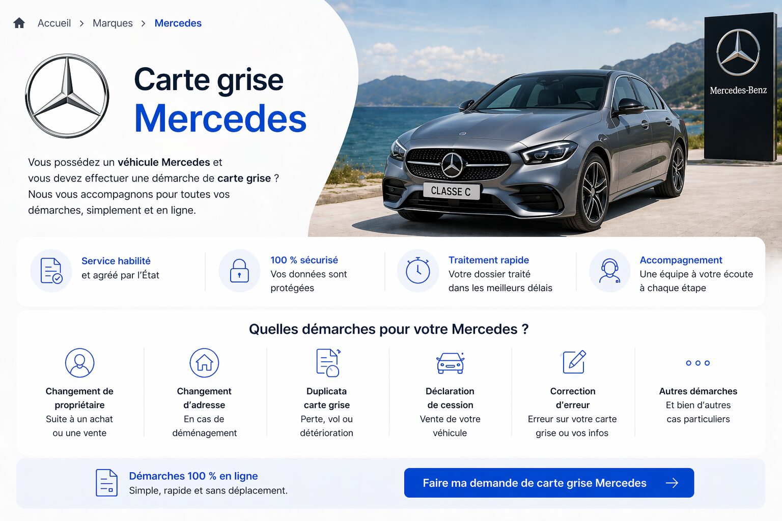 Carte grise Mercedes