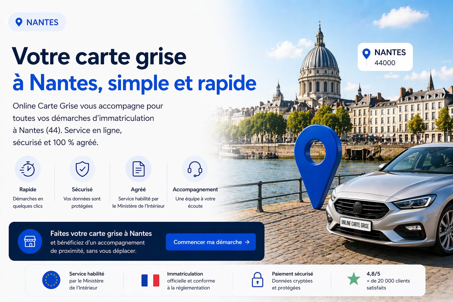 Carte grise à Nantes