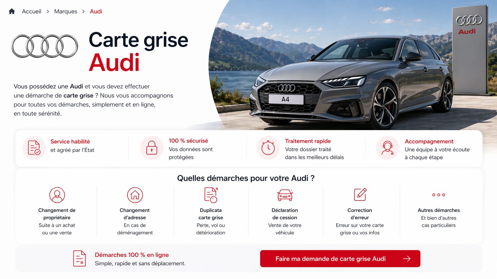 Carte grise Audi
