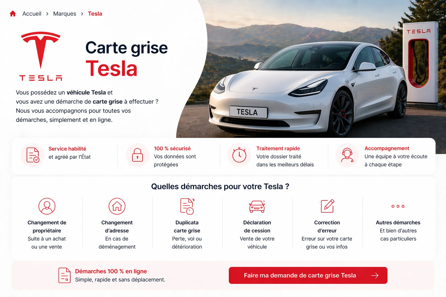 Carte grise Tesla