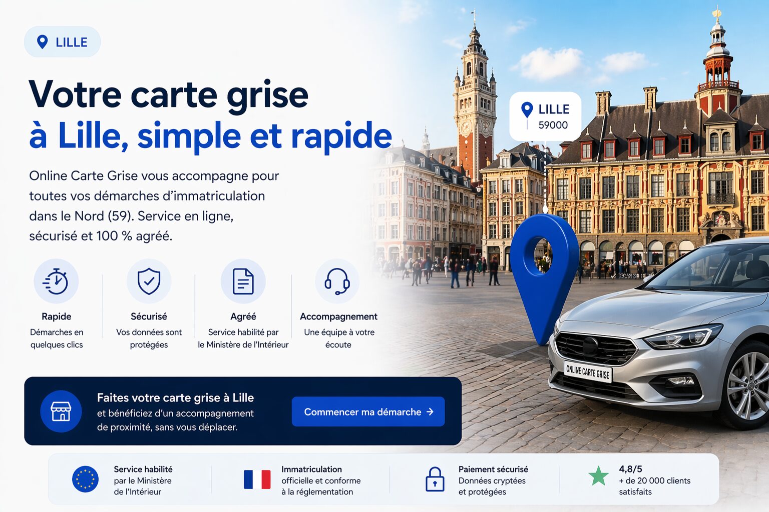 Carte grise à Lille